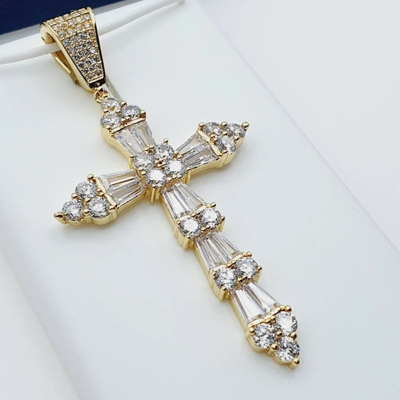 - 14K Gold Plated Cubic Zircon Pendant, EVBRS520 - Picture 8 of 10